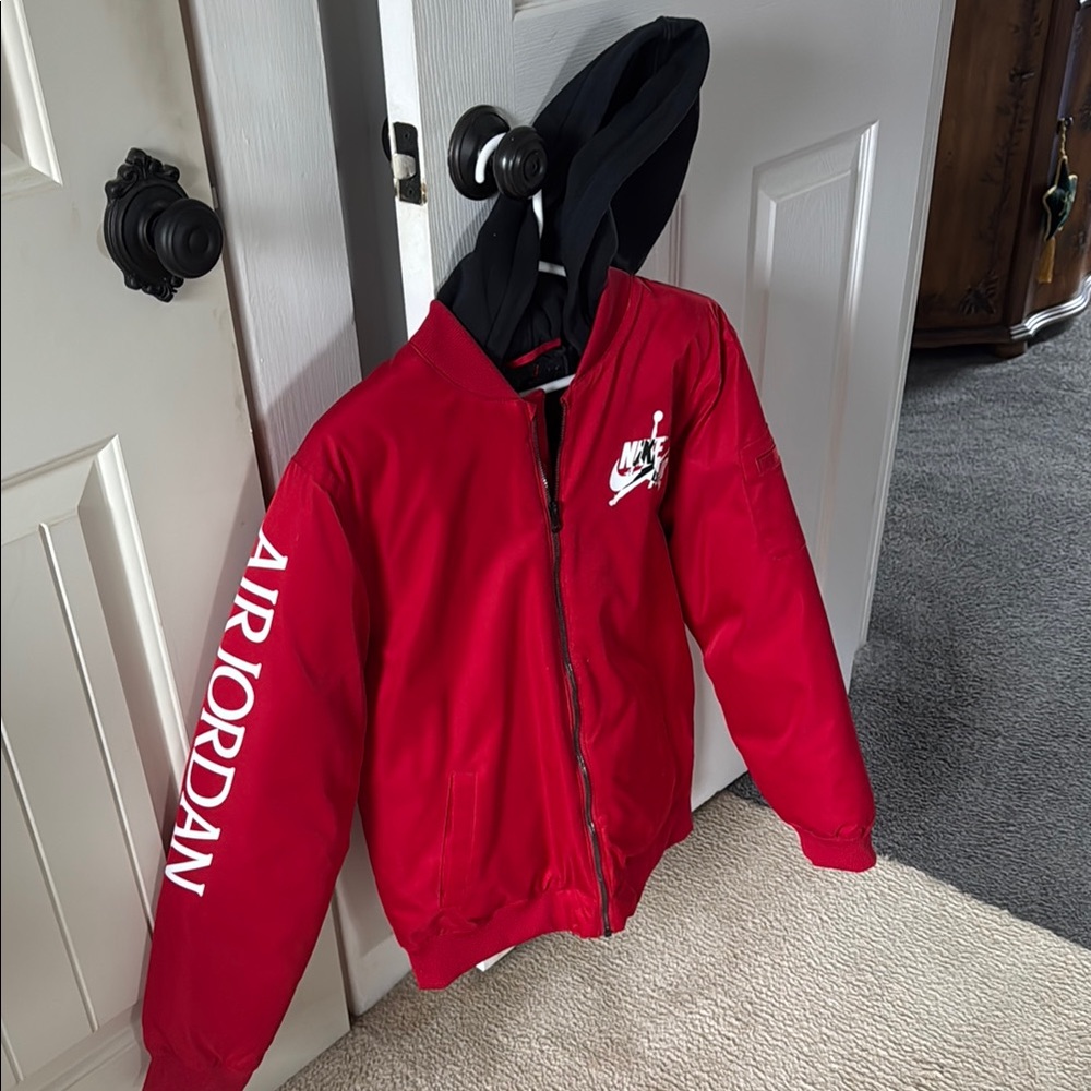 Nike Air Jordan Red Bomber Jacket